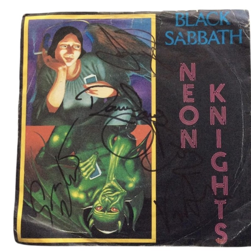 Black Sabbath Signed 'Neon Knights' 7" Vinyl