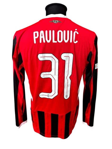 Pavlovic's Milan Official Shirt, UCL 2024/25