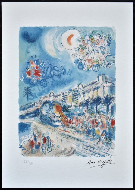 'Carnaval of Flowers' Lithograph Signed by Marc Chagall