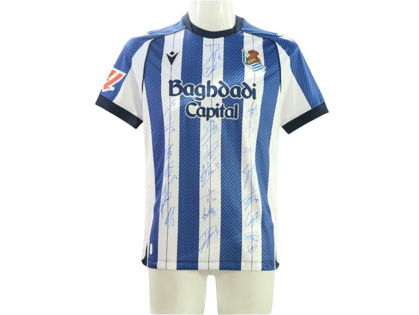 Real Sociedad's Official Shirt, 2025/26 - Signed by the Players