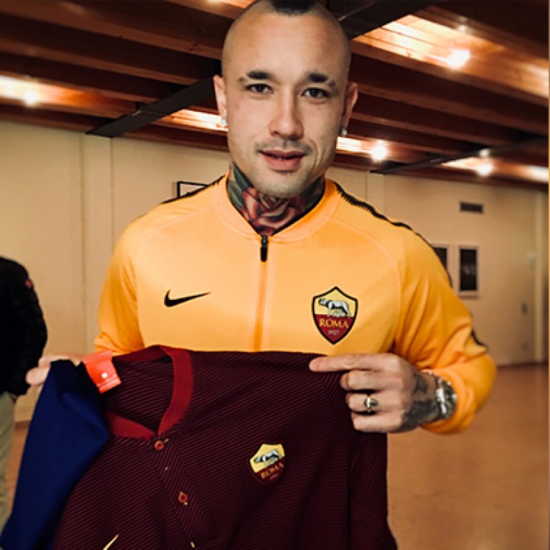 Official Nainggolan AS Roma Shirt, 2017/18 - Signed