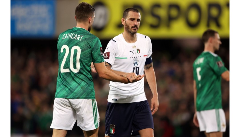 Bonucci's Signed Match Shirt, Northern Ireland-Italy 2021 
