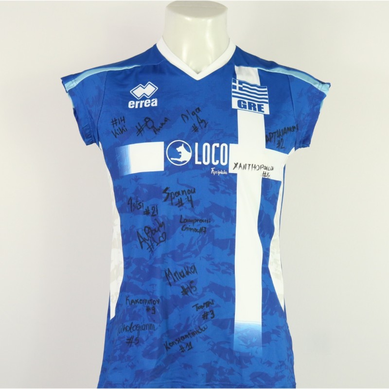 Official shirt of Greece at the European Championships 2023 - autographed by the men's team