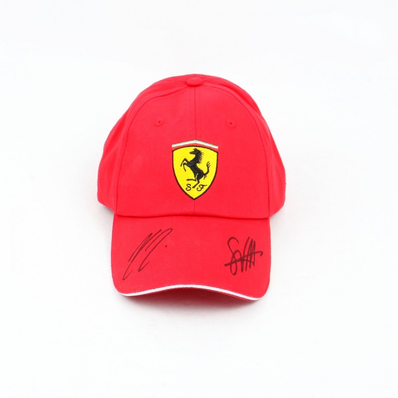 Ferrari Cap, Autographed by Vettel and Räikkönen