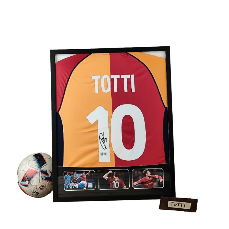 Totti's AS Roma Signed and Framed Shirt