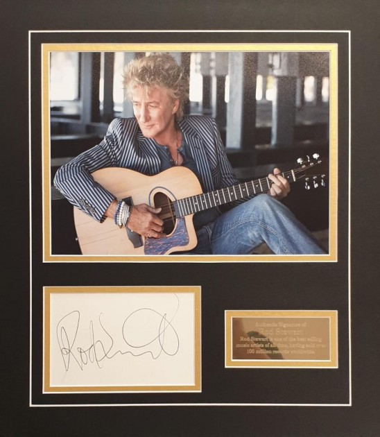 Rod Stewart Signed Photo Display