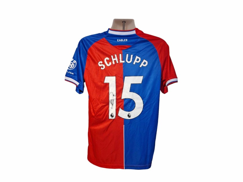 La maglia replica firmata di Jeffrey Schlupp per il Crystal Palace 2023/24