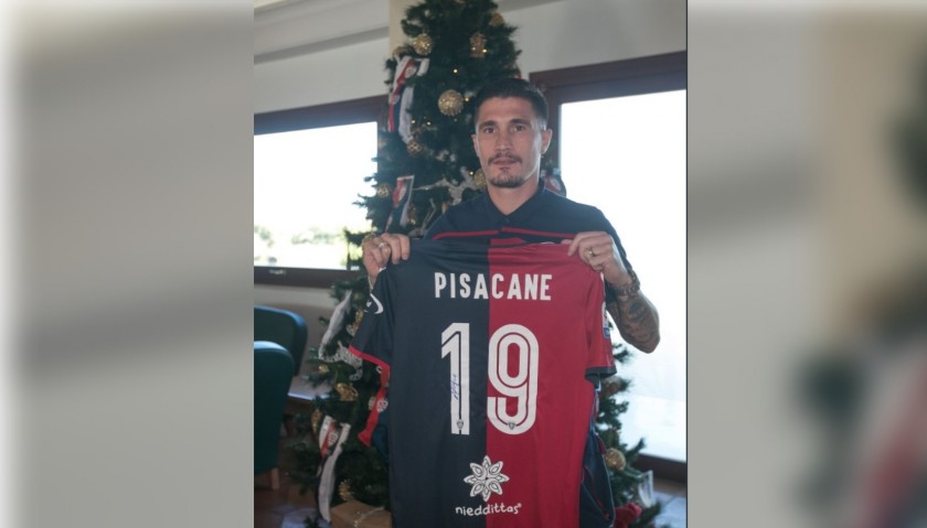 Cagliari Festive Shirt - Worn and Signed by Pisacane