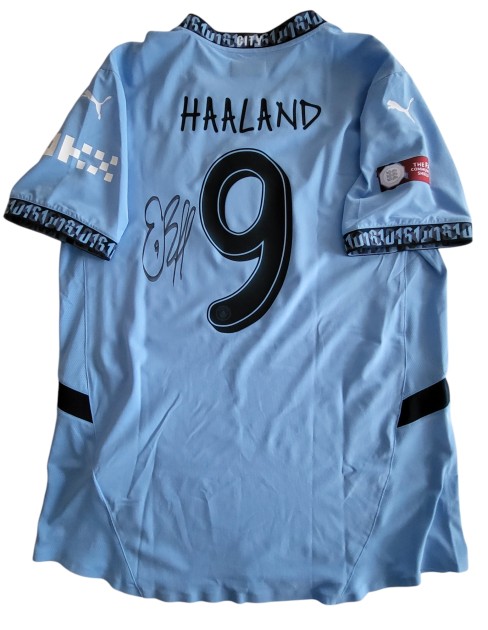 Haaland's Signed Issued Shirt, Manchester City vs Manchester United 2024