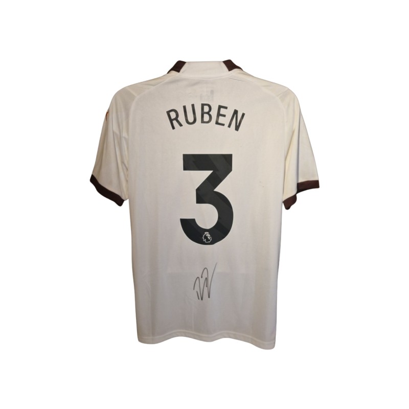Ruben Dias Signed Manchester City 2023-24 Away Football Shirt 