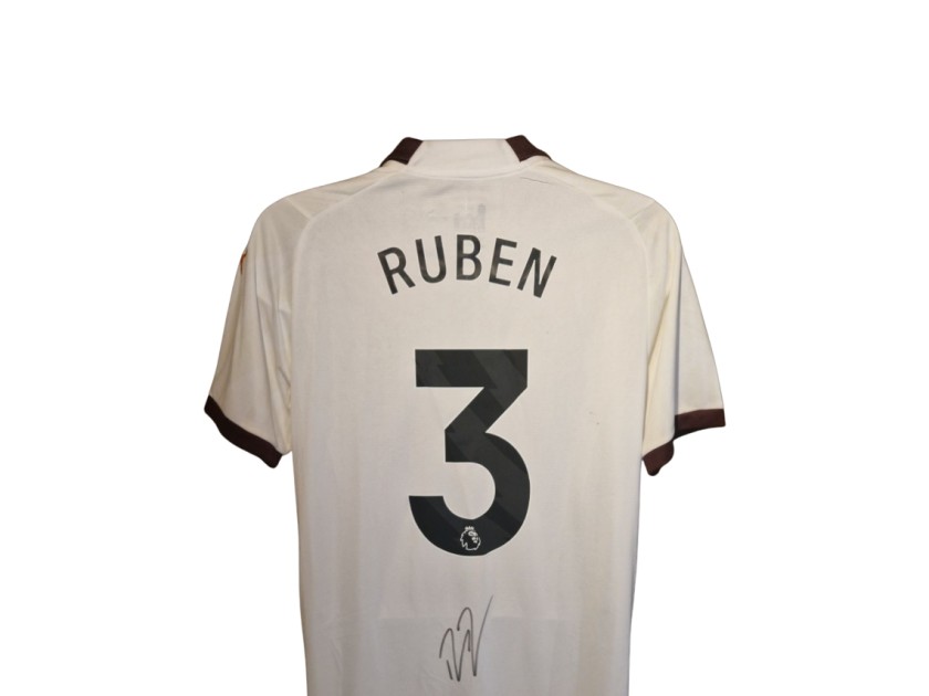 Ruben Dias Signed Manchester City 2023-24 Away Football Shirt 