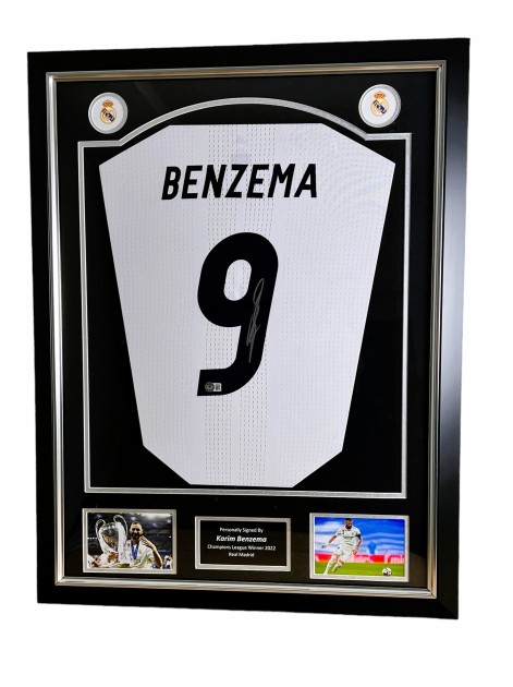 Karim Benzema's Real Madrid 2016/17 Signed and Framed Shirt