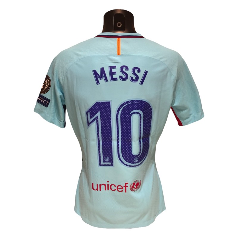 Lionel Messi's FC Barcelona Vs AS Roma 2018 Match Shirt