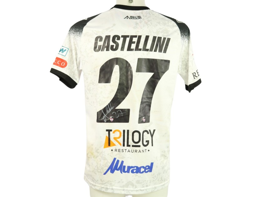 Castellini's Unwashed Signed Shirt, Foggia vs Catania 2024