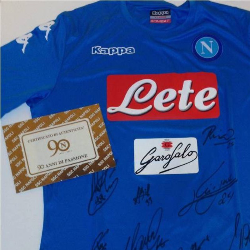 Official SSC Napoli shirt, Serie A 16/17 - signed by team players