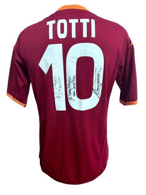 Totti's Signed Match-Issued Shirt Roma vs Siena 2011