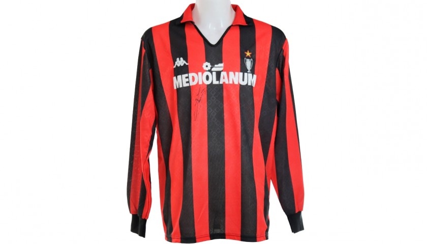 Gullit's AC Milan Signed Match Shirt, 1989/90 - CharityStars