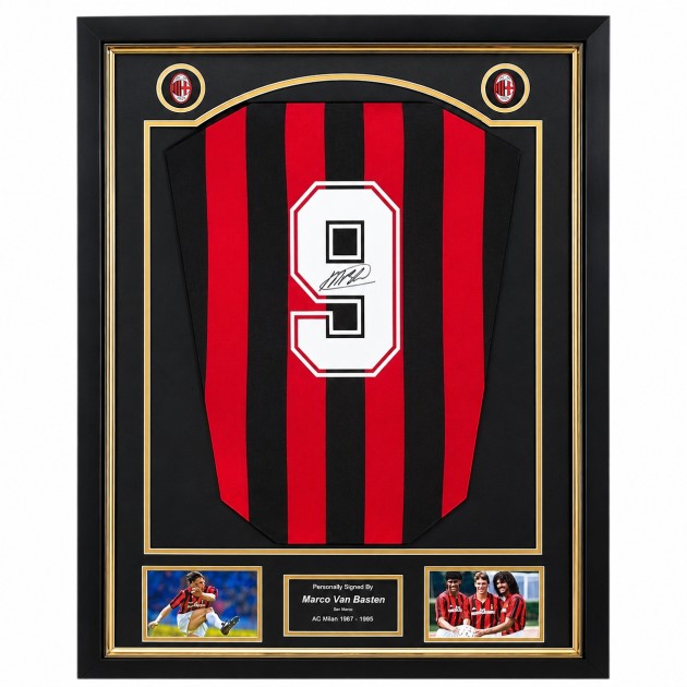 Marco van Basten's AC Milan 1988–89  Signed and Framed Shirt
