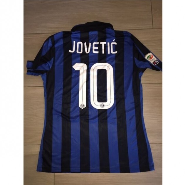 Jovetic's match worn shirt, Carpi-Inter Serie A 2015/2016 - unwashed