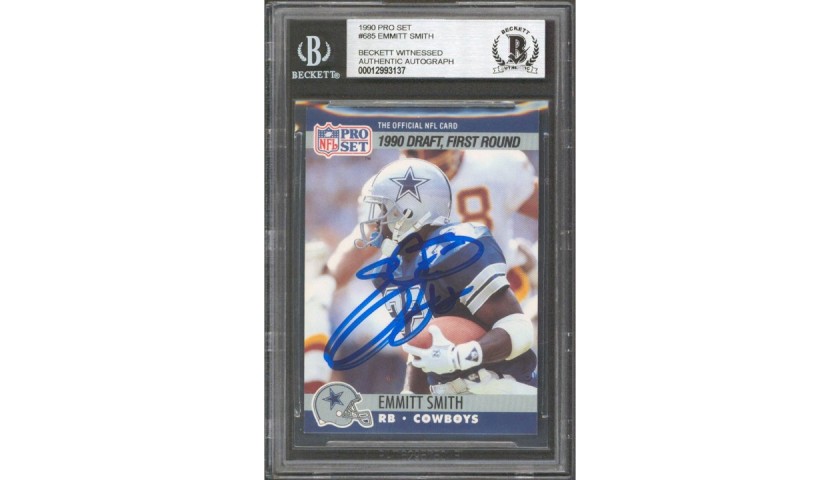 Emmitt Smith Signed Rookie Card