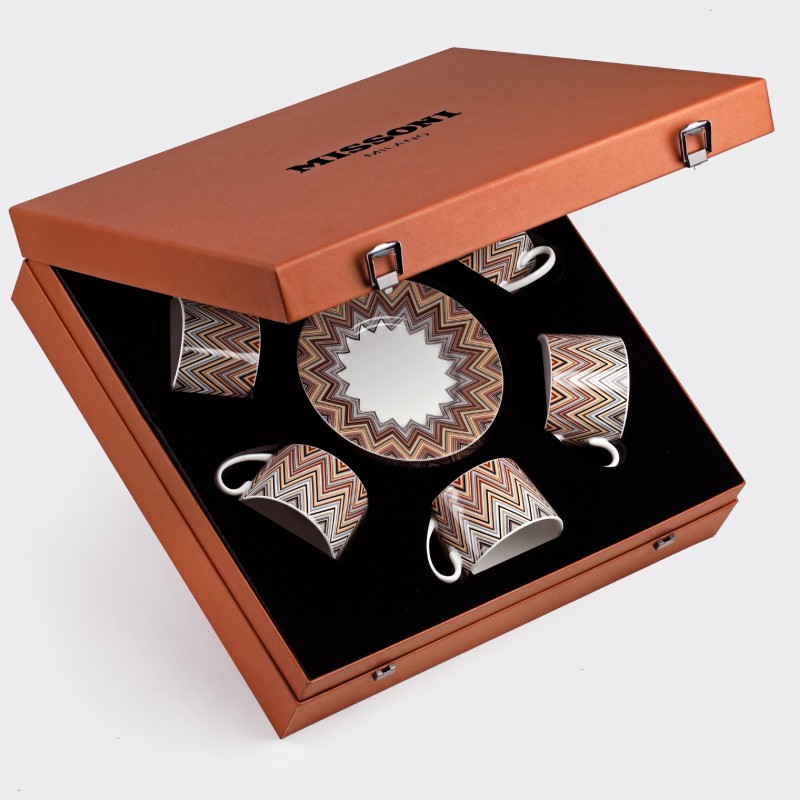 Luxury Box Set 6 pieces Tea Cups & Saucer - Missoni