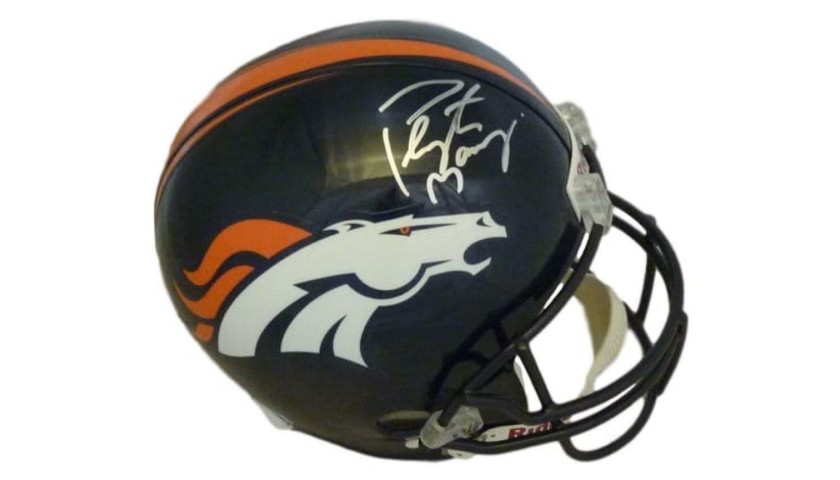 Casco Integrale dei Broncos Autografato da Peyton Manning