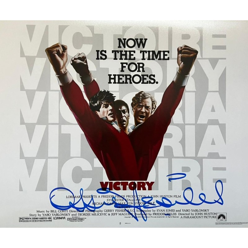 Osvaldo Ardiles Signed Escape to Victory Poster