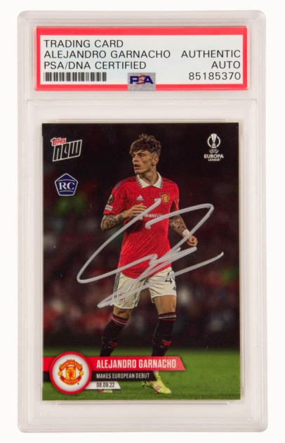 Alejandro Garnacho Signed Topps Soccer Card