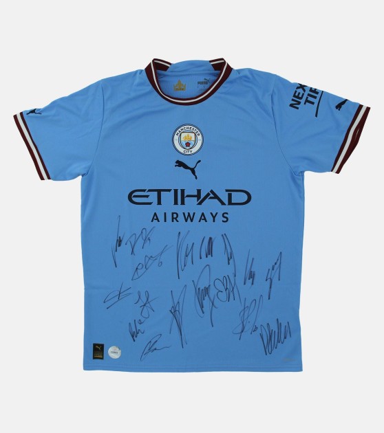 Manchester City 2022/23 Official Squad Signed Shirt