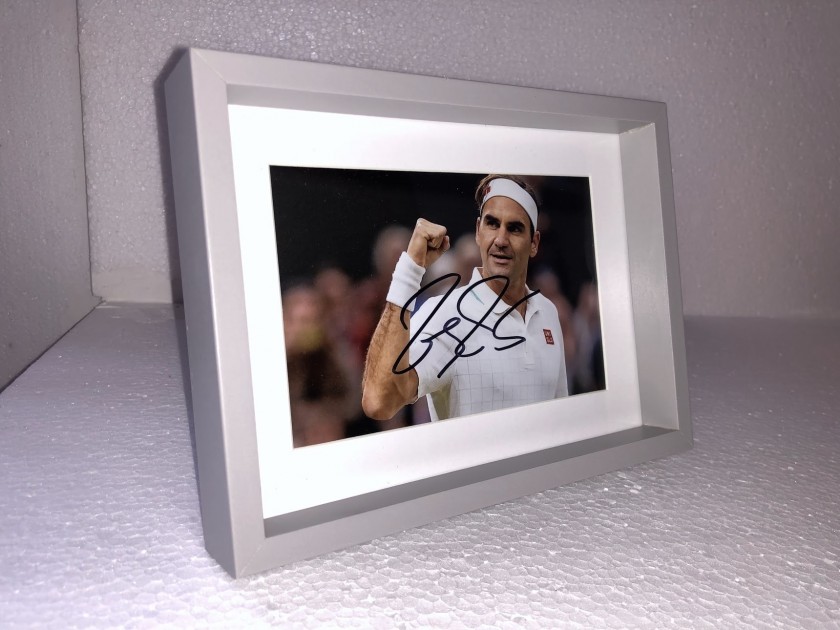 Fotografia autografata da Roger Federer