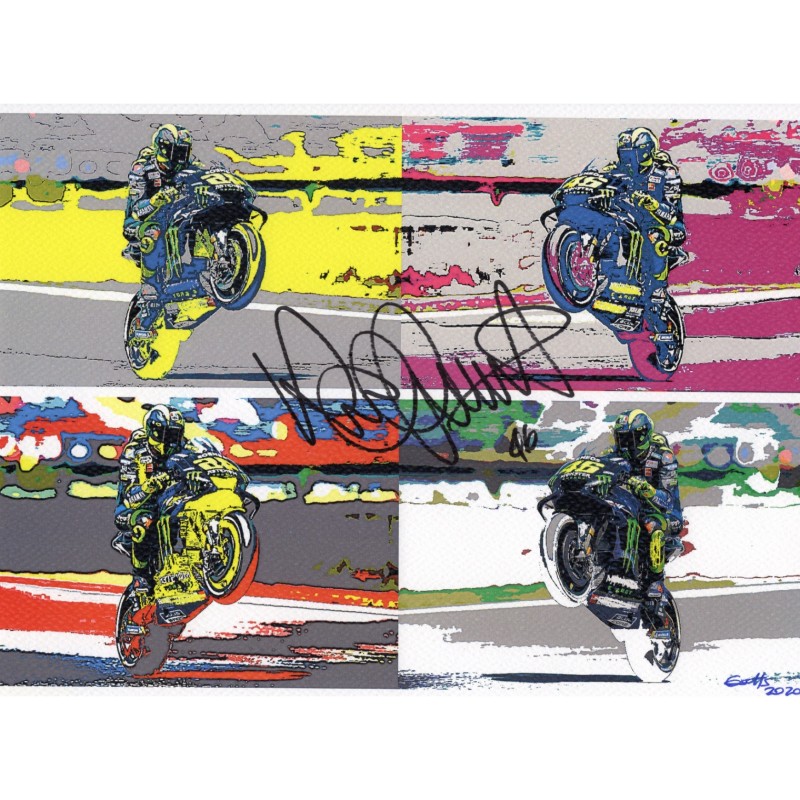 Artwork Pop Style Autografato da Valentino Rossi