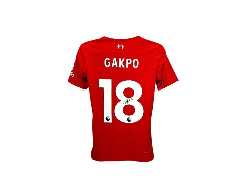 La maglia replica firmata di Cody Gakpo per il Liverpool 2023/24