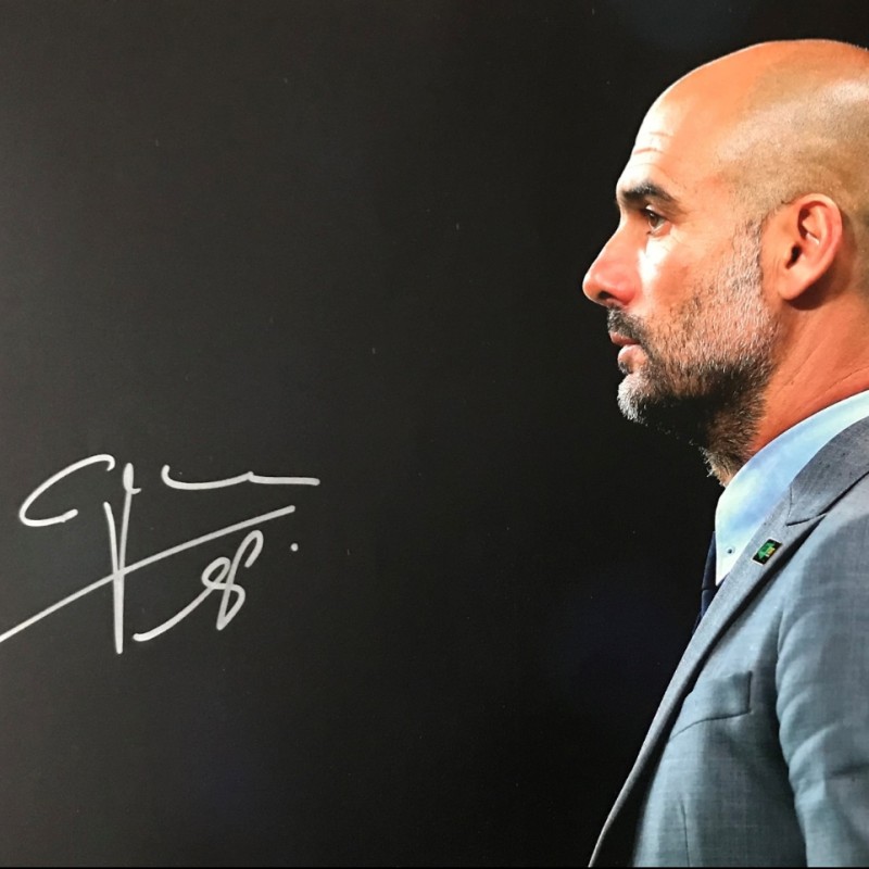 Pep Guardiola Signed and Framed Photo