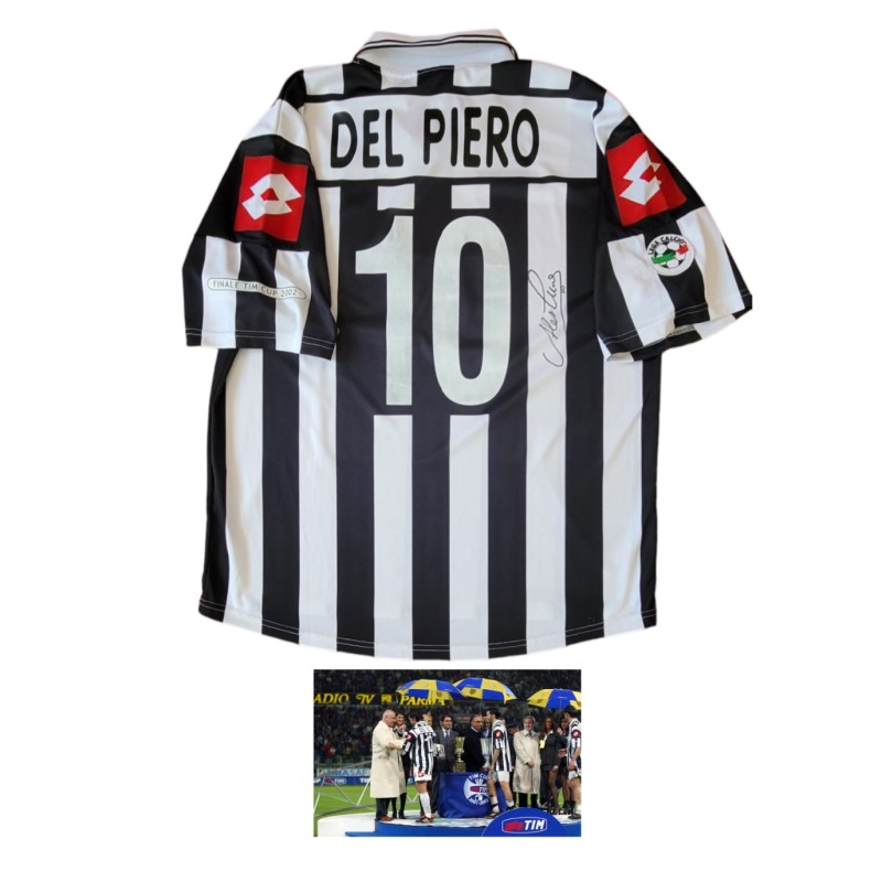 Maglia gara Del Piero, Juventus vs Parma, Finale Coppa Italia 2002 - Autografata