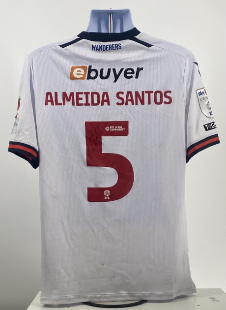 Maglia autografata di Ricardo Almeida Santos del Bolton Wanderers contro il Reading