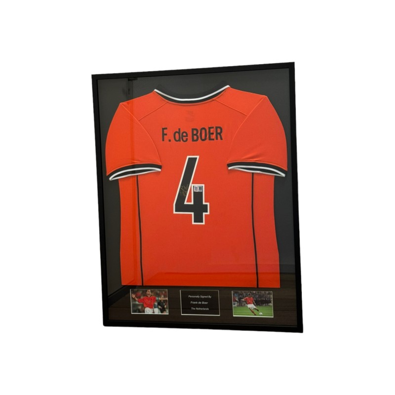 Frank de Boer maglia olandese firmata e incorniciata