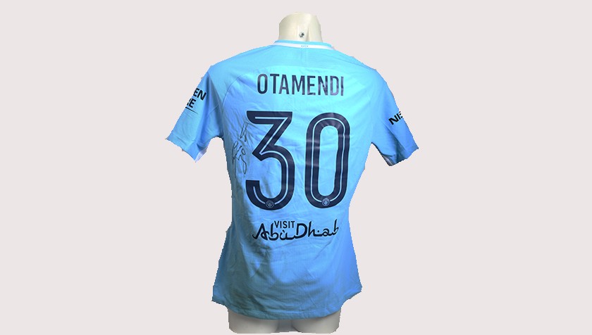 Nicolas Otamendi Match-Worn Signed Manchester Derby Shirt