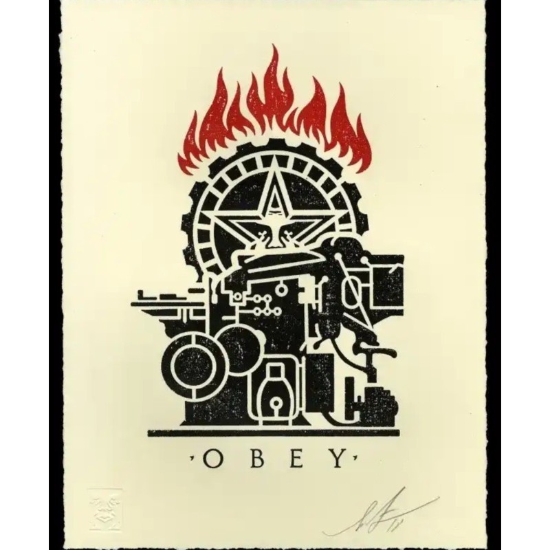 "Obey Printing Press (Letterpress)" by Shepard Fairey 