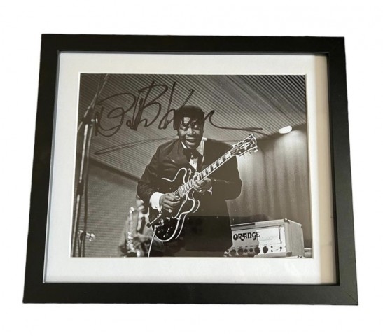 B.B. King Signed and Framed Photograph