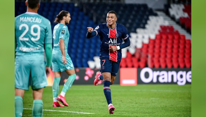 Mbappe's Official PSG Signed Shirt, 2020/21