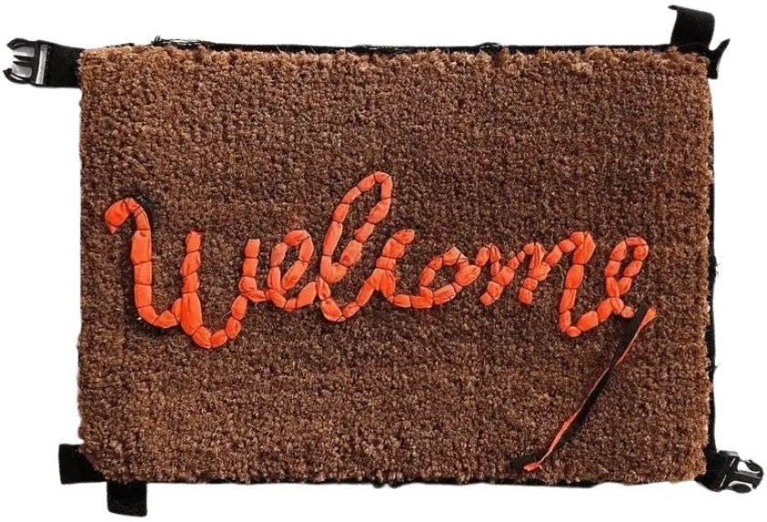 "Welcome Mat - Love Welcomes" artwork by Banksy