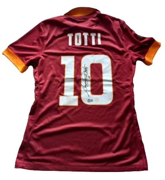 Totti's AS Roma Signed Match Shirt Box, 2014/15