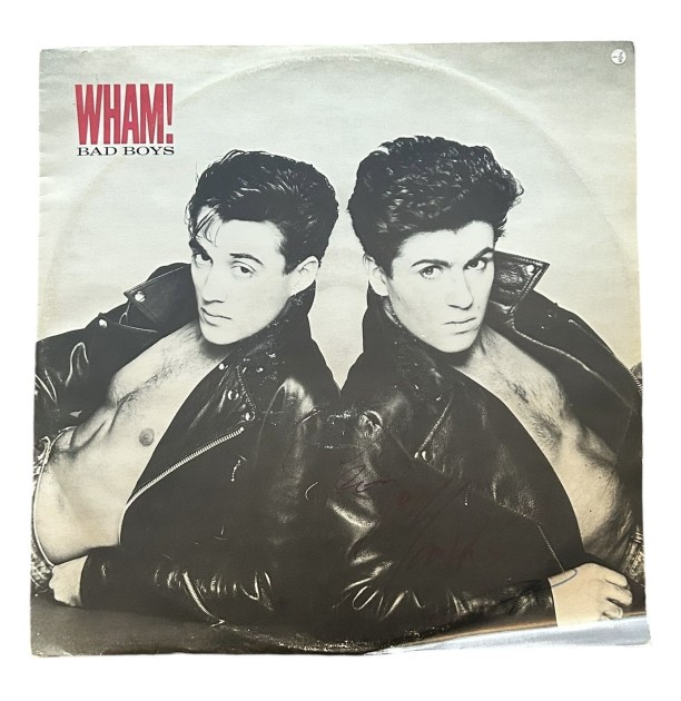 George Michael Signed Wham! Bad Boys 12" Vinyl