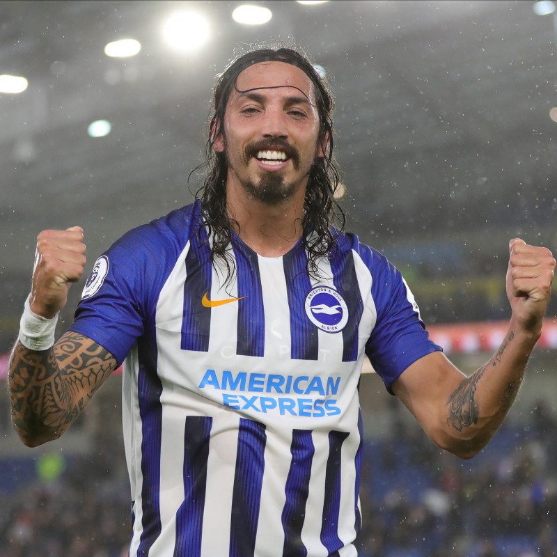 Ezequiel Schelotto's Brighton & Hove Albion Match-Issued and Signed Shirt, 2019/20