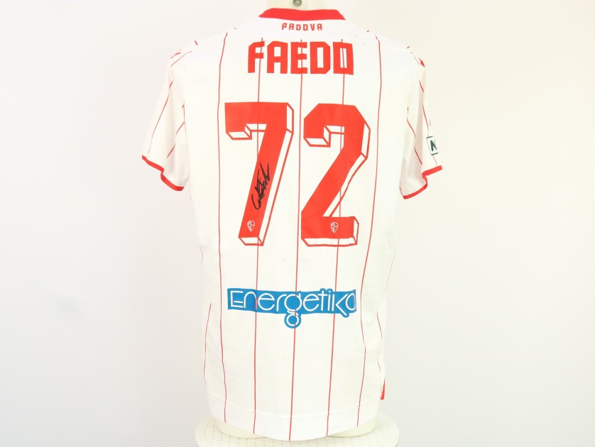 Faedo's Unwashed Signed Shirt, Padova vs Triestina 2024 
