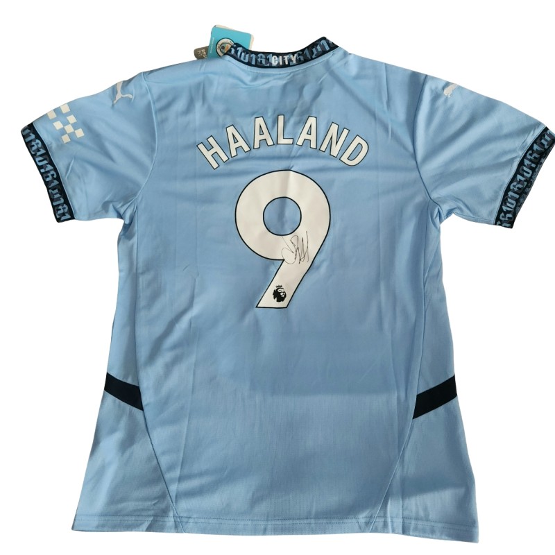 Maglia ufficiale Manchester City 2024/25 - firmata da Erling Haaland 