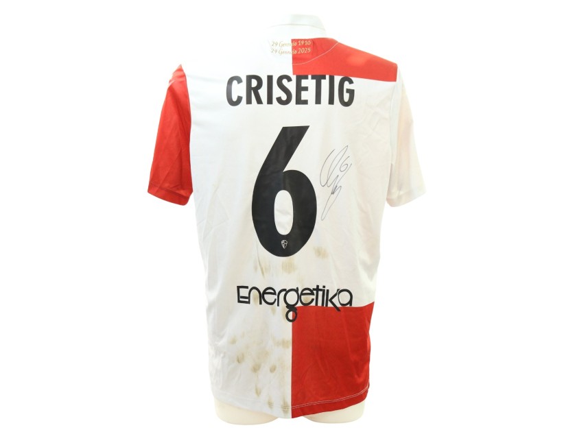 Crisetig's Signed Unwashed Shirt, Padova vs Pro Vercelli 2025 - Special 115th Anniversary