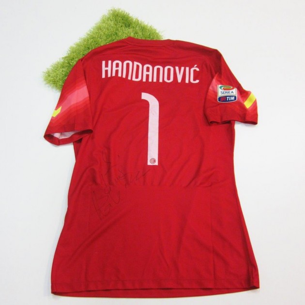 Handanovic match issued shirt, Chievo-Inter, Serie A 14/15 - signed