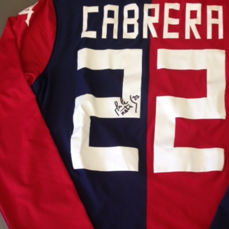 Cagliari match issued shirt, Cabrera, Serie A 2013/2014 - signed