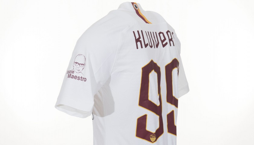 Kluivert's Match-Issued Shirt, Roma-Parma 19/20, "Grazie Maestro"